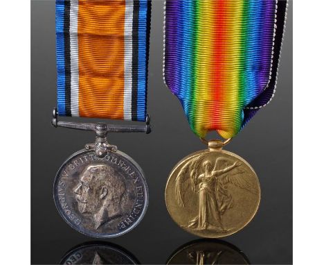 First War pair, to include Victory and War medal,named to 9-5868 CPL F Hands, Durh LI.I.