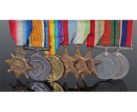 First and Second World War group of eight, awarded to LIEUT E. H. H. SMITH MANCH. R. consisting First War trio, 1939-1945 Sta