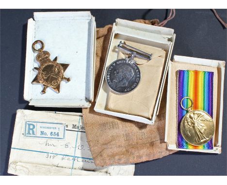 First War trio, awarded to Z-2626 PTE E.W. FISH. RIF BRIG