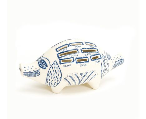 δ Grayson Perry (b.1960)Piggy BankThe painted and glazed ceramic multiple, 2017, with the artist's logo on the underside, fro