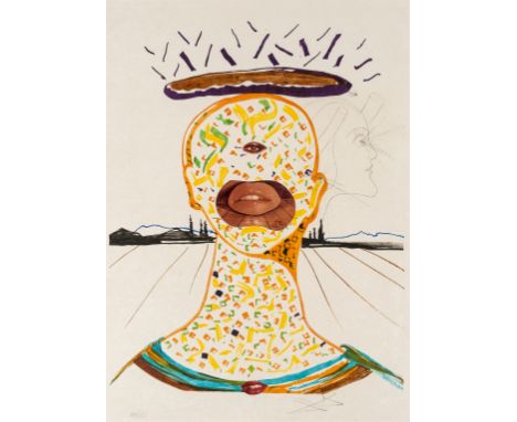 δ Salvador Dali (1904-1989)Cyclopean Make-Up (Field 75-11-F)Lithograph with etching and collaged elements, 1975, signed and n