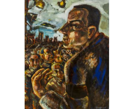 δ Peter Howson (b.1958)The UnionistOil on paper, signed at lower right, 106 x 82cm (41 3/4 x 32 1/4in) (framed)Provenance: wi