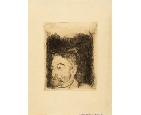 Paul Gauguin (1848-1903)Portrait de Stéphane Mallarmé (Mongan/Kornfeld/Joachim 12 II Ba)The rare etching with drypoint, engra