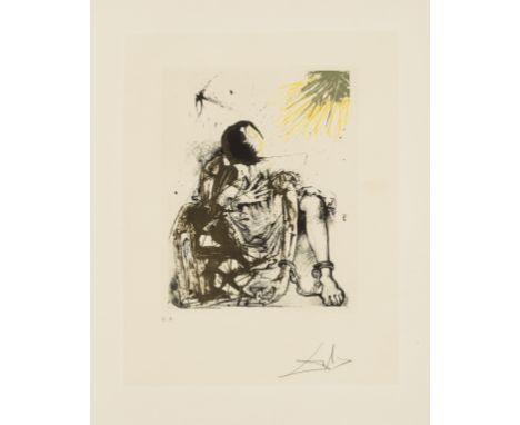 δ Salvador Dali (1904-1989)Sigismund Enchainé (from Calderón: La Vie est un songe) (Field 73-1-m; M&amp;L 523a)Etching with a