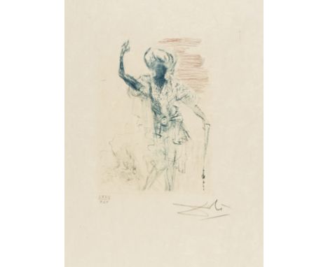 δ Salvador Dali (1904-1989)Othello (Field 68-7J; M&amp;L 276b)Etching printed in colours, 1968, signed and numbered from the 