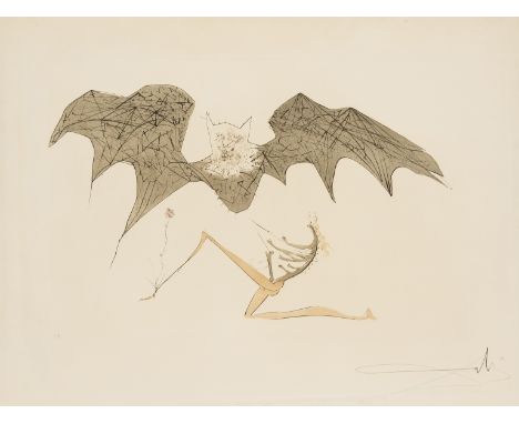 δ Salvador Dali (1904-1989)L'Ange de la mélancolie (Field 72-5D; M&amp;L 564a)Etching with aquatint printed in colours, 1972,