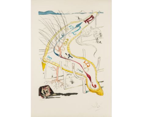 δ Salvador Dali (1904-1989)Les Montres gélatines de l'espacetemps (Field 74-12E; M&amp;L 648a)Etching and lithograph printed 