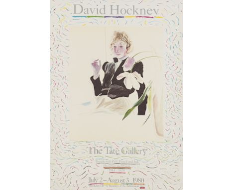 δ David Hockney (b.1937) (after)A poster for David Hockney: Travels with Pen, Pencil, and Ink (Baggott 48)Offset lithographic