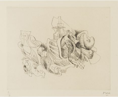 δ Henry Moore (1898-1986)Fantasy (Cramer 89)Etching, 1967, signed and inscribed from the artist proof edition of 10 in pencil