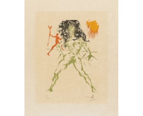 δ Salvador Dali (1904-1989)La Luxure (Field 66-3B; M&amp;L164c)Etching with aquatint printed in colours, 1966/67, signed and 