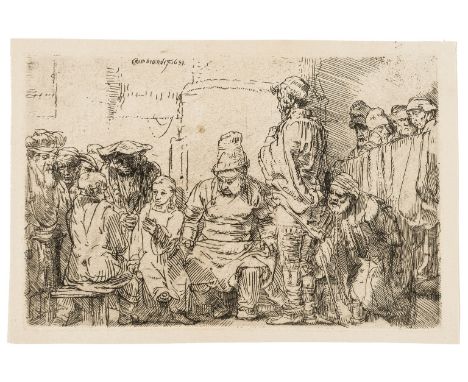 Rembrandt van Rijn (1606-1669) Christ Disputing with the Doctors: A SketchEtching and drypoint, 1652, but a later impression 