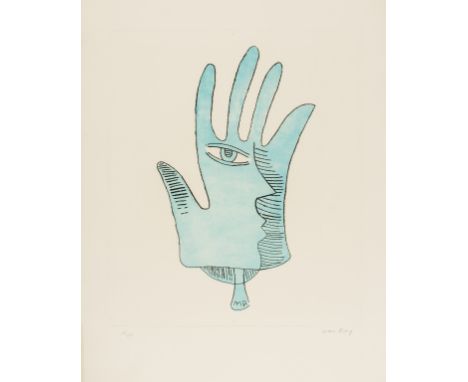 Man Ray (1890-1976)Untitled (Anselmino 100)Etching with aquatint printed in blue, 1972, signed and numbered from the edition 