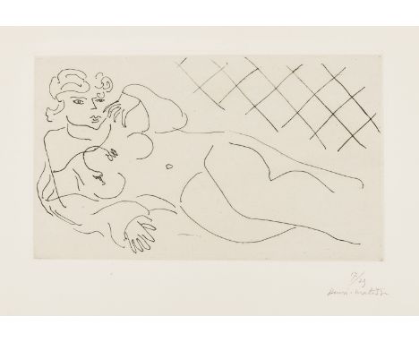 δ Henri Matisse (1869-1954)Figure Allongée Devant Uncarrelage (Duthuit 204)Etching, 1929, signed and numbered from the editio