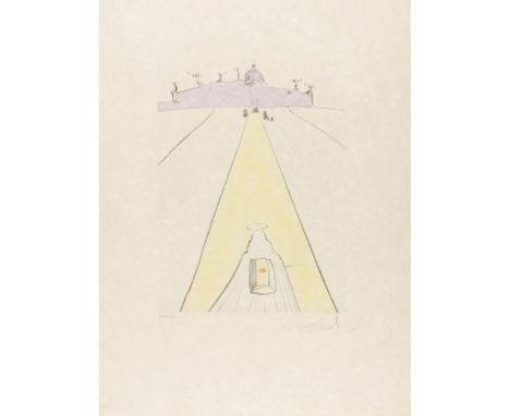 δ Salvador Dali (1904-1989)God, Time, Space, and the Pope (Field 74-8I; M&amp;L 667d)Etching with extensive handcolouring, 19