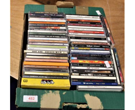 A lot of dance, hip hop, rap and related compact discs.