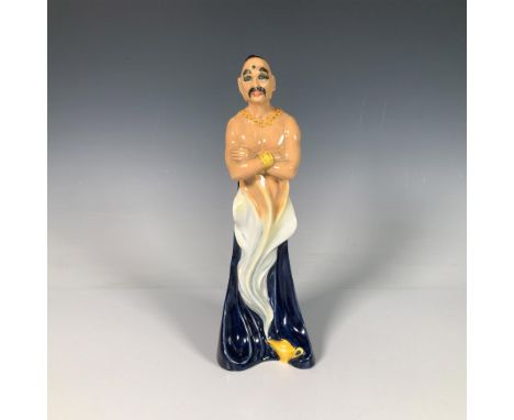 Glossy figure of a magical being floating out of a lamp. Part of the Middle Eastern Heritage series. Royal Doulton backstamp.