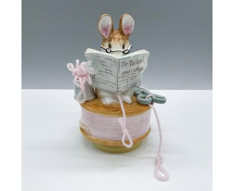 Glossy finish. Features the beloved character in a thread, adorned with real pink yarn. Schmid backstamp. This item has its o