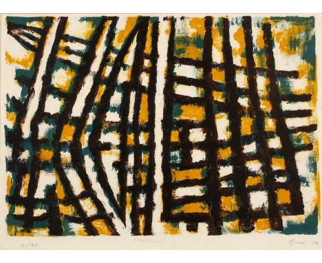 William Gear (1915-1997)
Trellis, 1952
21/25, signed, titled, dated, and numbered in pencil (in the margin)
lithograph
29 x 4