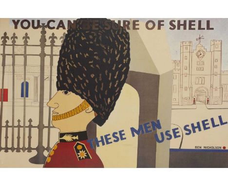Ben Nicholson (1894-1982)
These Men use Shell, 1969 reprint
off-set lithograph printed byW.R. Royale &amp; Son,. London
50 x 