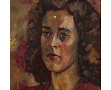 Wendy Clouse (20th Century)
Portrait of a lady
signed (lower left)
oil on canvas
30 x 30cm.