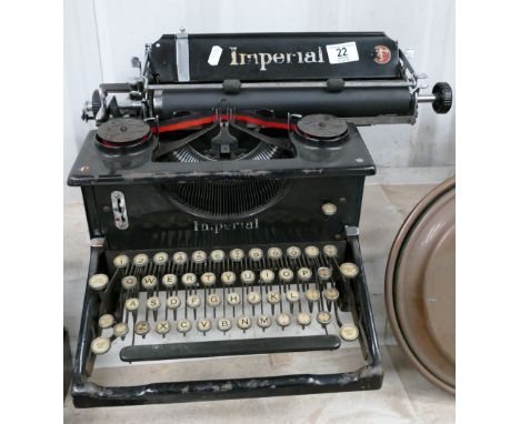 Imperial large black typewriter: