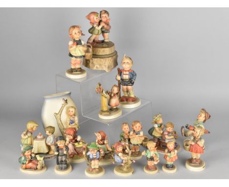 A Collection of Sixteen Goebel Figures to Include Figure Groups, Wall Pocket etc and a Musical Figure Group 