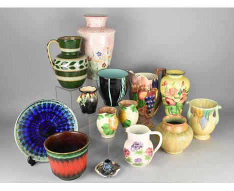 A Collection of Various Mid/Late 20th Century Glazed Ceramics to Comprise West German Planter, Prestbury Vase, Milton Head Po