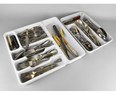 A Large Collection of Various Silver Plated Flatware to Comprise Collection of Mother of Pearl Handled and Other Silver Plate