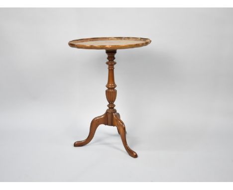 A Modern Oval Topped Tripod Wine Table, Some Water Damage, 38.5cms Long 