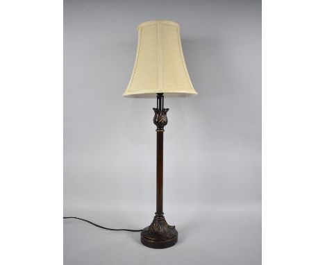A Modern Metal Table Lamp with Shade, Overall Height 69cms 