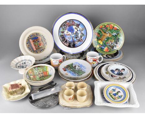 A Collection of Various Ceramics to Comprise Plates to Include Hornsea Christmas, Royal Worcester Wildlife, Two "The Magic Ro