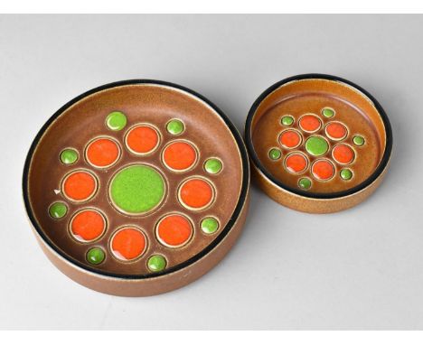 Two Hornsea John Clappison Design Dishes, C.1970's, 12.5cm and 8.5cm Diameter 