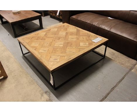 Versailles Square Coffee 123 X 123 X 40cm Fresh Pieces Of European Oak Are Cut To Size And Precisely Fixed At Different Heigh