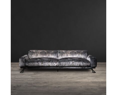 Willow Sofa 3 Seater -Warrior Black 242 X 95 X 69cm  A Vintage Parisian Design Gets A Rugged Reinvention In The Willow. The B