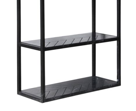 Arrow Black Marble Bookcase Marble And Iron 93.3 X 40.4 X 182.5 Cm Rrp £1830