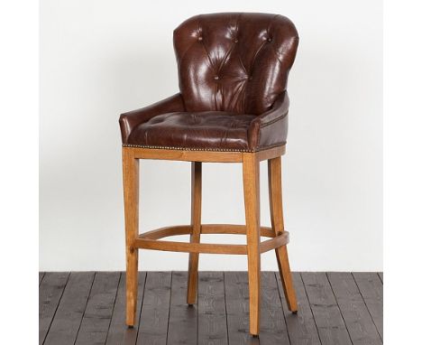 Grosvenor Bar Stool Vintage Cigar/Antique Oak 58 X 56 X 121cm  RRP  £500