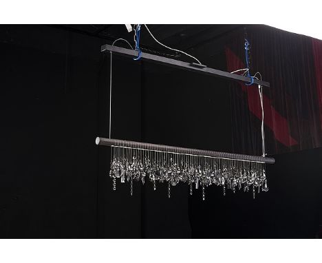 Icicle Rectangular Pendant Lighting 150x7cm Grey & As.Ebony (Uk) 150x6.5x30cm RRP  £ 2001