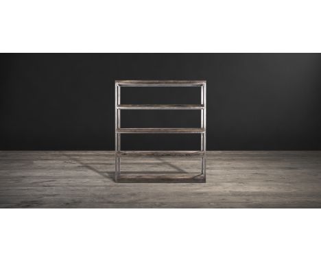 Axel Double Bookcase Natural Genuine Reclaimed  Vintage Boat Wood Natural 180 X 40 X 200cm RRP  £2175