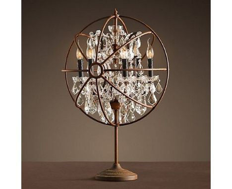 Gyro Crystal Table Lamp Antique Rust 54 X 54 X 82cm  The Gyro Crystal Lighting Collection Is Inspired By Nineteenth Century E