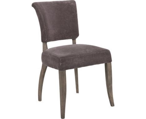Mimi Dining Chair -Vintage Moleskin Taupe & Weathered Oak  51 X 62 X 89cm  A Range Of Wooden Legs And Beautiful Leathers Make