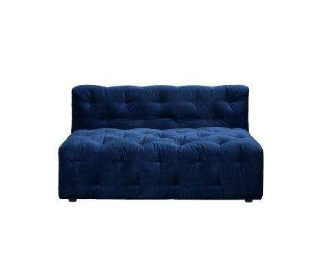 Pincushion 1 Seater Vintage Moleskin Navy 121 X 114 X 66cm Inspired By 1930’s Pincushion Sofas, This Elegantly Crafted Sofa M