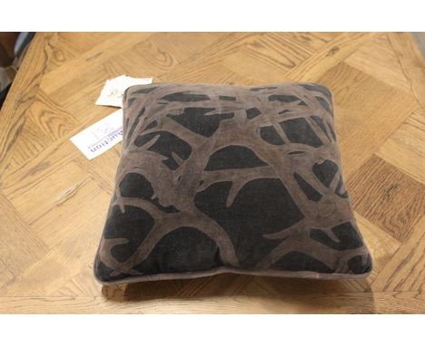 { Option of lots:  79, 80, 81 } } } } Antler Medium Cushion Vintage Moleskin Taupe 45 X 45 X 15cm RRP £69