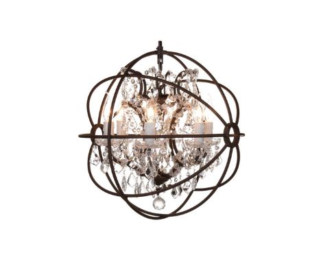 Gyro Crystal Small Chandelier Antique Rust 52.5 X 52.5 X 56.5cm  The Gyro Crystal Lighting Chandelier Is Inspired By Nineteen