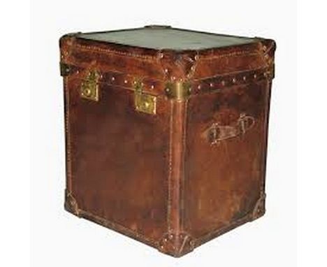 London Trunk-Vintage Cigar Leather 44 X 49 X 60cm RRP £1225