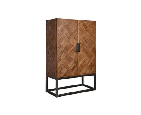 Arlington Cupboard Tall Saloon & Iron 110.5 X 54.5 X 170cm These Handcrafted Pieces Combine The Warmth Of Lightly Distressed 