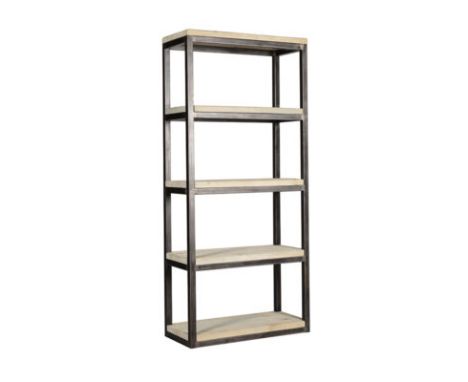 Oxford Modern Single Bookcase Stainless Steel And White Marble ( Slight Chip On Top Tier Shelf) 90 X 40 X 200cm  RRP  £2080