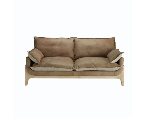 Bleu Nature F302 Woodnest Sofa 2.5 Seater With Reverse Stitching Cheyenne & Linen Stone & Bown 93 X 90 X 77cm  Reversible Cus