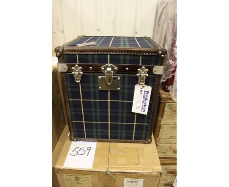 Oxford Small Trunk With Brown Trim Traditional Tartan 51.5 X 45 X 58cm  The University Of Oxford Student Trunk Range Has Been