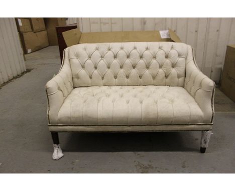 Eastbourne Sofa 2 Seater -Vintage Bianco White Leather 135 X 78.5 X 83.5cm The Eastbourne Sofa Was Inspired By English Countr