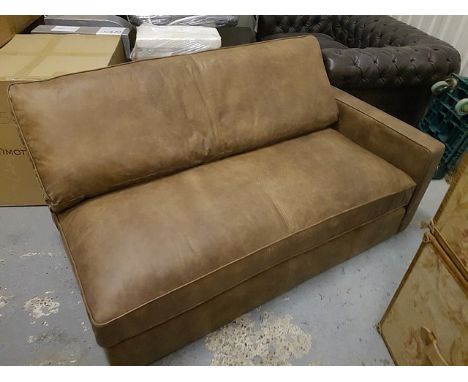 Farringdon Sofa Right Hand Facing 2 Seater Sectional Choco Leather 160 X 100 X 55cm RRP £1700